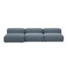 Модульный угловой диван с оттоманкой Фиджи малый, велюр Cilium Indigo