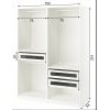 Гардероб PAX IKEA с 3 ящиками, 150х58х201 см