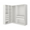 Гардероб PAX угловой с 6 ящиками и 8 полками