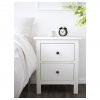 Прикроватая тумба с 2 ящиками Хемнэс Hemnes белая Икеа