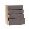 Комод Livorno НМ 040.46 Х, Софт Графит/Дуб