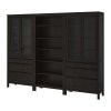 Стеллаж Hemnes Хемнэс массив дерева, венге Икеа