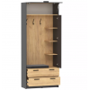 Шкаф комбинированный Оттавия НМ 014.64, Антрацит/Дуб Крафт Золотой