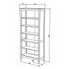 Стеллаж Hemnes Хемнэс массив дерева, белый Икеа