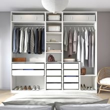 Гардероб PAX Икеа (комбинация) с 10 ящиками, 250х58х236 см