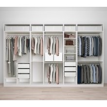 Гардероб PAX Икеа с 6 ящиками, 375х58х236 см