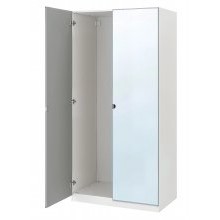 Гардероб PAX IKEA 2-дверный с зеркалом, 100х60х201 см