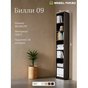 Стеллаж Билли 09 Венге 40х28х237 см, Икеа