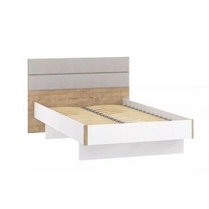 Кровать Морти НМ 041.20 Х, Белый/Дуб бунратти/Серый