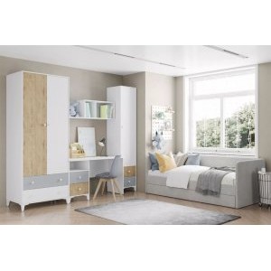 Детская Морти Комплектация 5, Белый/Дуб бунратти/Серый