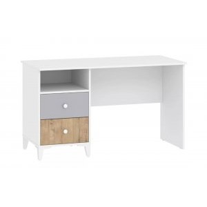 Стол письменный Морти НМ 041.16, Белый/Дуб бунратти/Серый