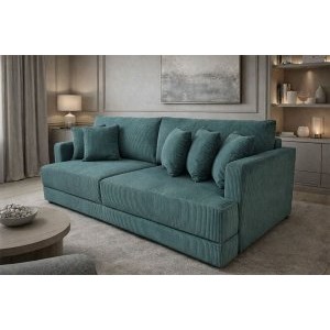 Диван еврокнижка Сиена с 5 декоративными подушками, Cilium Forest