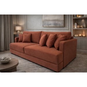 Диван еврокнижка Сиена с 5 декоративными подушками, Velutto 55