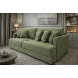 Диван еврокнижка Сиена с 5 декоративными подушками, Velutto 69