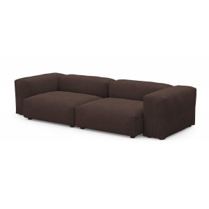 Диван модульный Фиджи двухсекционный большой, велюр Vivaldi 01