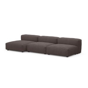 Модульный угловой диван с оттоманкой Фиджи малый, велюр Cilium Chocolate
