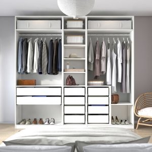 Гардероб PAX Икеа (комбинация) с 10 ящиками, 250х58х236 см