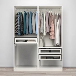 Гардероб PAX IKEA с 3 ящиками, 150х58х201 см