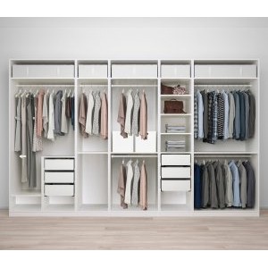 Гардероб PAX Икеа с 6 ящиками, 375х58х236 см