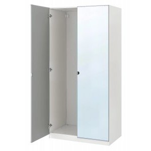 Гардероб PAX IKEA 2-дверный с зеркалом, 100х60х201 см