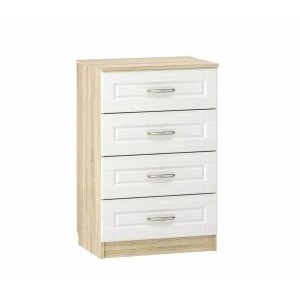 Комод Оливия НМ 040.38 Х, Белое дерево/Дуб Сонома