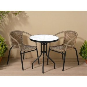 Комплект для отдыха Terazza 2+1, светло-коричневый