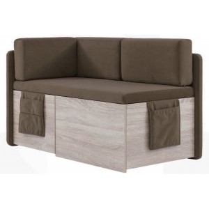 Кухонный диван Бартон 140х67х75 Velutto 23, раскладной, с ящиком