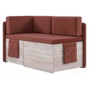 Кухонный диван Бартон 140х67х75 Velutto 64, раскладной, с ящиком