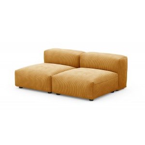 Сдвоенная модульная секция малая Фиджи, обивка велюр Cilium Umber