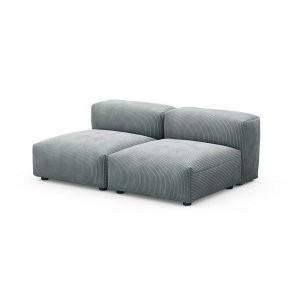 Сдвоенная модульная секция малая Фиджи, велюр Cilium Steel