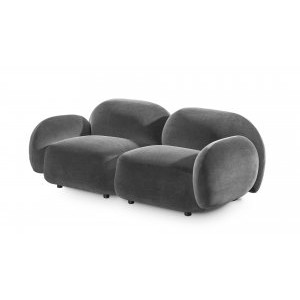 Диван Мальдивы двухсекционный, Фиеста-мебель, велюр Delta 44