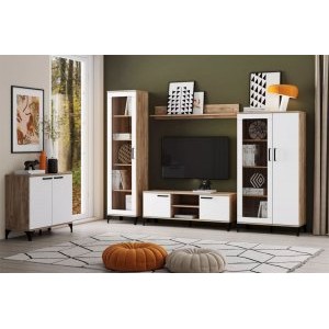 Марсель гостиная комплектация 1 Дуб Крафт табачный/Меренга