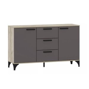 Тумба Марсель НМ 013.79, Дуб Крафт серый/Софт графит