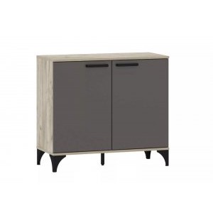 Тумба Марсель НМ 013.78, Софт Графит/Дуб Крафт Серый
