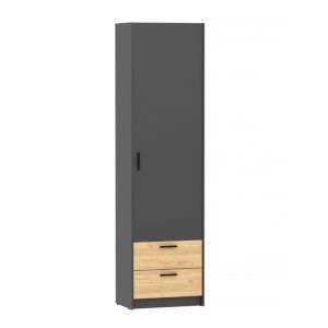 Шкаф для одежды Оттавия НМ 014.66, Антрацит/Дуб Крафт Золотой