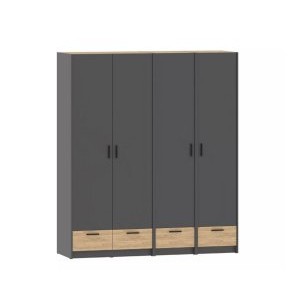 Набор шкафов Оттавия, Комплектация 3 Антрацит/Дуб Крафт Золотой