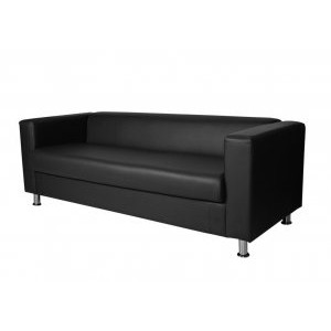 Офисный диван Милан 150 Sofa, искусственная кожа  Galaxy Black