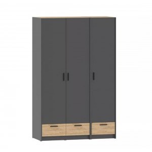 Набор шкафов Оттавия Комплектация 1, Антрацит/Дуб Крафт Золотой