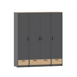 Набор шкафов Оттавия Комплектация 2, Антрацит/Дуб Крафт Золотой