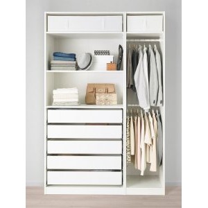 Гардероб PAX Пакс Икеа, ЛДСП,  с 5 ящиками, размер 150x58x236 см