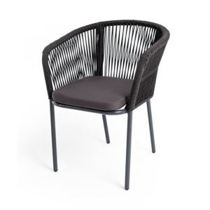 Плетеный стул из роупа Марсель темно-серый