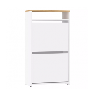 Тумба для обуви Дерби НМ 040.08, Белый/Дуб Крафт Золотой