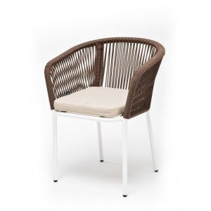Плетеный стул из роупа Марсель бежево-коричневый