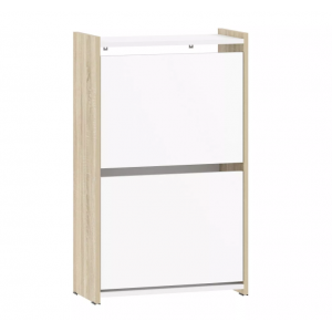 Тумба для обуви Симпл НМ 013.22 дуб сонома/белый