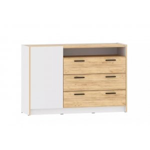 Тумба Оттавия НМ 011.59, Белый Фасадный/Дуб Крафт Золотой