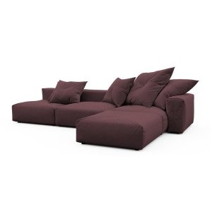 Модульный угловой диван с оттоманкой Фиджи большой Velutto 15