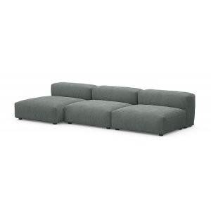 Модульный угловой диван с оттоманкой Фиджи малый, Cilium Grafit
