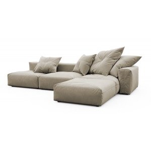 Модульный угловой диван с оттоманкой Фиджи большой Velutto 16