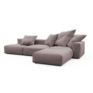 Модульный угловой диван с оттоманкой Фиджи большой Velutto 37