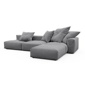 Модульный угловой диван с оттоманкой Фиджи большой Velutto 52